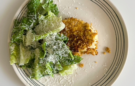 Chicken Caesar Schnitz Salad